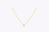 2.17 Carats Radiant Cut Diamond Solitaire Pendant Necklace in Yellow Gold