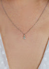 0.67 Carat Total Pear Shape Diamond Pendant Necklace in White Gold