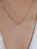 0.58 Carat Total Star Shape Diamond Solitaire Pendent Necklaces in White Gold