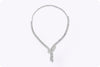 24.28 Carats Total Brilliant Round Cut Diamond Drop Necklace in White Gold