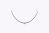 18.86 Carat Total Brilliant Round Diamond Riviere Tennis Necklace in White Gold