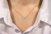 2.01 Carats Round Brilliant Diamond Solitaire Pendant Necklace in Yellow Gold
