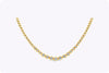 7.28 Carats Round Brilliant Cut Diamond Riviera Necklace in Yellow Gold