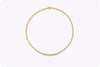 7.28 Carats Round Brilliant Cut Diamond Riviera Necklace in Yellow Gold