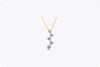 1.54 Carats Total Round Diamond Five-Stone Constellation Pendant Necklace in White Gold