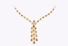 13.08 Carats Total Pear Shape Natural Fancy Color Diamond Halo Drop Necklace in Rose Gold