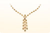 13.08 Carat Total Pear Shape Natural Fancy Color Diamond Halo Drop Necklace in Rose Gold