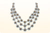 133.33 Carat Total Mixed Cut Natural Brown and White Diamond Floral Motif Necklace in White Gold