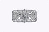 14.80 Carats Total Art Deco Diamond Platinum Panel Brooch