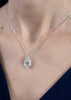 9.10 Carat Pear Shape Diamond Solitaire Pendant Necklace in Platinum