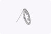 4.50 Carats Total Brilliant Round Diamond Platinum Brooch