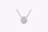 round diamond bezel set pendant necklace
