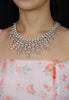 100.19 Carat Total Graduating Mixed Cut Diamond Fringe Necklace in White Gold