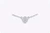 round diamond bezel set pendant necklace