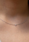 Round Diamond Bezel Solitaire Pendant Necklace