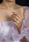 GIA Certified 7.31 Carat Emerald Cut Diamond Three-Stone Engagement Ring in Platinum