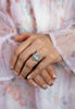 GIA Certified 7.31 Carat Emerald Cut Diamond Three-Stone Engagement Ring in Platinum
