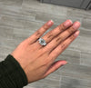GIA Certified 5.16 Emerald Cut Diamond Three-Stone Engagement Ring in Platinum