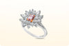 GIA Certified 0.59 Carat Emerald Cut Fancy Intense Pink Diamond Engagement Ring with Mixed Cut Diamonds