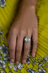 GIA Certified 8.96 Carat Emerald Cut Diamond Three Stone Engagement Ring in Platinum