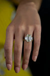 GIA Certified 8.96 Carat Emerald Cut Diamond Three Stone Engagement Ring in Platinum