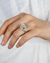 11.11 Carats Emerald Cut Diamond Three-Stone Engagement Ring in Platinum