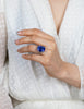 26.14 Carat Emerald Cut Ceylon Blue Sapphire and Diamond Three Stone Engagement Ring in Platinum