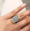 GIA Certified 16 Carat Emerald Cut Diamond Solitaire Engagement Ring in Platinum