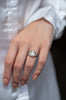 GIA Certified 5.01 Carat Emerald Cut Diamond Three Stone Engagement Ring in Platinum