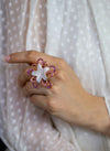 Palmiero Jewellery Design 8.17 Carat Total Pink Sapphire & Diamond Fashion Ring