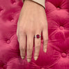GIA Certified 2.85 Carat Ruby Diamond Three-Stone Engagement Ring