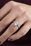 GIA Certified 2.02 Carat Oval Cut Diamond Engagement Ring in Platinum