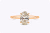 1.49 Carat Oval Cut Diamond Solitaire Engagement Ring in Rose Gold