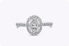 1.05 Carat Oval Cut Diamond Halo Engagement Ring