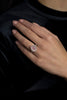 GIA Certified 0.47 Carat Pear Shape Fancy Intense Purplish Pink Diamond Triple Halo Engagement Ring