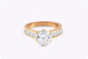2.15 Carat Round Shape Diamond Pave Engagement Ring in Rose Gold