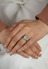 Roman Malakov 5.02 Carat Round Shape Diamond Three-Stone Engagement Ring in Platinum