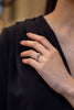 1.01 Carat Round Diamond Half-Bezel Engagement Ring in White Gold