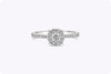 cluster halo engagement ring