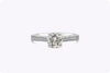 GIA Certified 1.07 Carats Brilliant Round Diamond Vintage Style Engagement Ring in White Gold