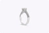 GIA Certified 1.07 Carats Brilliant Round Diamond Vintage Style Engagement Ring in White Gold