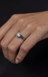 1.53 Carat Round Cut Diamond Solitaire Engagement Ring in White Gold