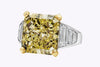 GIA Certified 11.30 Carats Radiant Cut Yellow Diamond Engagement Ring in Platinum