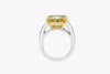 GIA Certified 11.30 Carats Radiant Cut Yellow Diamond Engagement Ring in Platinum