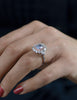 GIA Certified 1.09 Carat Radiant Cut Fancy Light Blue Diamond Double Halo Engagement Ring in Platinum