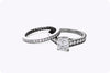 Cartier 1895 1.03 Carat Radiant Cut Engagement Ring and Wedding Band Set