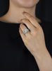 10.01 Carat Radiant Cut Diamond Three-Stone Engagement Ring in Platinum