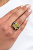 GIA Certified 13.95 Carat Radiant Cut Fancy Yellow Diamond Split-Shank Engagement Ring in Platinum
