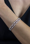 4.75 Carats Total Brilliant Round Diamonds Open Work Bracelet in White Gold