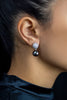 1.56 Carat Diamond and Tahitian Black Pearl Dangle Earrings in White Gold